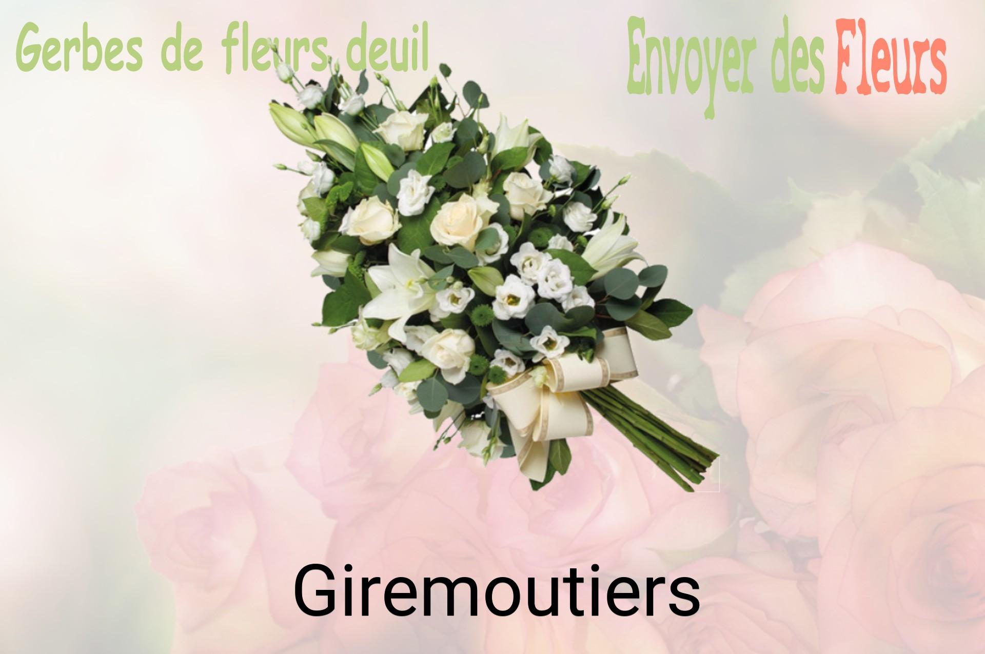 Gerbe de fleurs de deuil livrée à Giremoutiers